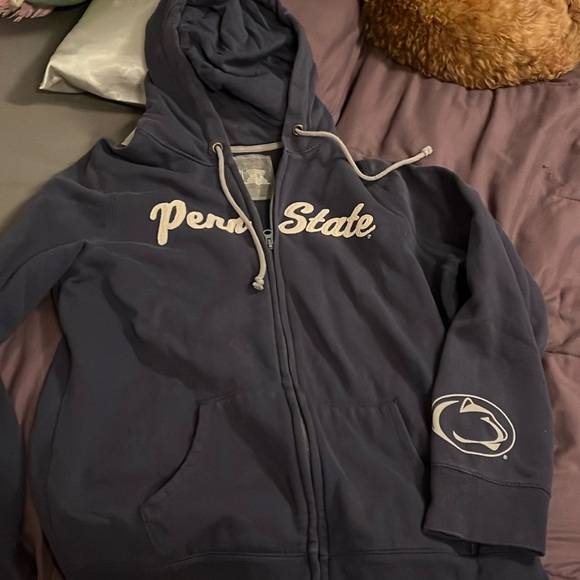 Penn state zip up hoodie.  Navy blue. Size XL. Vintage from the 80s - Picture 1 of 4